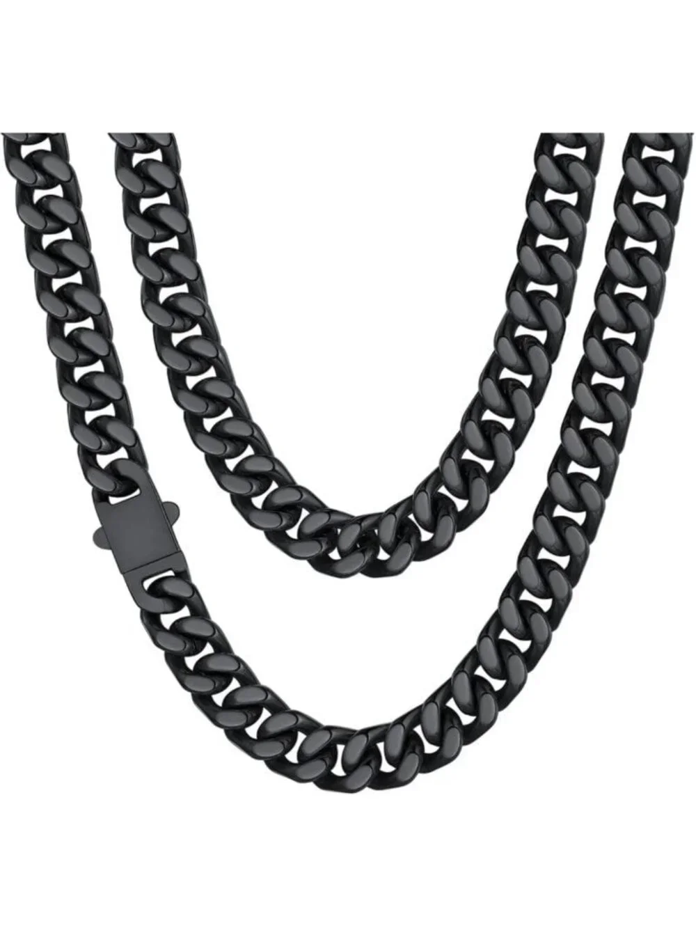 Stylish Cuban Link Chain Necklace for Men - Stainless Steel, Waterproof